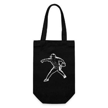 Joueur de baseball - Sac à bouteille - noir - Devant