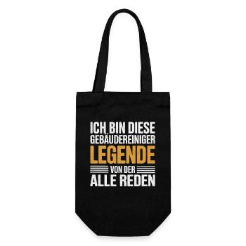 Gebäudereiniger Legende – Von allen geredet - Geschenkbeutel für Flaschen - Schwarz - Vorne