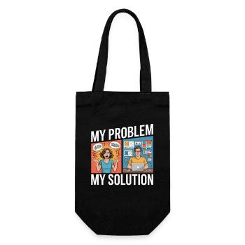 UX/UI Designer My Problem My Pictogram Dad Mom - Geschenkbeutel für Flaschen - Schwarz - Vorne