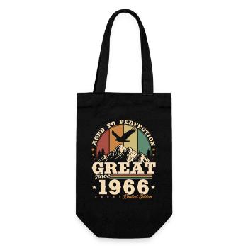 Vintage 1966 Vintage Anniversaire Rétro - Sac à bouteille - noir - Devant