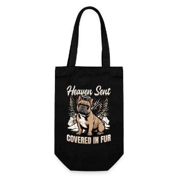 French Bulldog Frenchie Dog Breed - Geschenkbeutel für Flaschen - Schwarz - Vorne