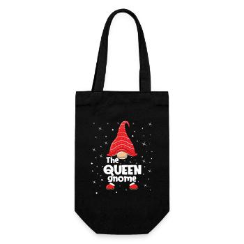 Queen Gnome Regal Hut-Design - Geschenkbeutel für Flaschen - Schwarz - Vorne