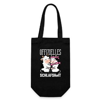 Offizielles Schlafshirt Süße Kühe Pyjama Kuh - Geschenkbeutel für Flaschen - Schwarz - Vorne