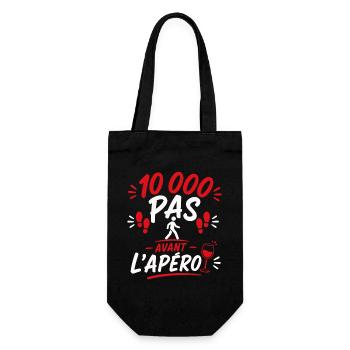 10 000 Pas Avant l'Apéro - Sac à bouteille - noir - Devant