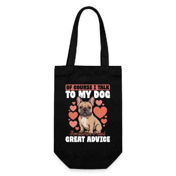 Bouledogue français Race de chien Frenchie - Sac à bouteille - noir - Devant