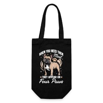 Bouledogue français Race de chien Frenchie - Sac à bouteille - noir - Devant