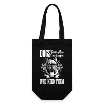 Bouledogue français Race de chien Frenchie - Sac à bouteille - noir - Devant