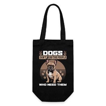 French Bulldog Frenchie Dog Breed - Geschenkbeutel für Flaschen - Schwarz - Vorne