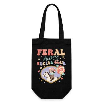 Geschlechterenthüllung Wilde Tanten Social Club Team Pink - Geschenkbeutel für Flaschen - Schwarz - Vorne
