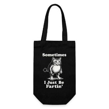 Sometimes the cat farts - Gift Bag for Bottles - black - Front