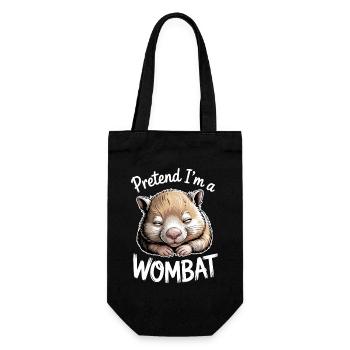 Wombat Sayings Wombat Funny Wombat Gift - Gift Bag for Bottles - black - Front