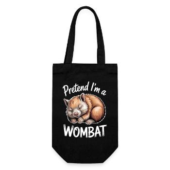 Wombat Sayings Wombat Funny Wombat Gift - Gift Bag for Bottles - black - Front