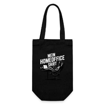  Mein Homeoffice Shirt König Im Bürostuhl Mit - Geschenkbeutel für Flaschen - Schwarz - Vorne