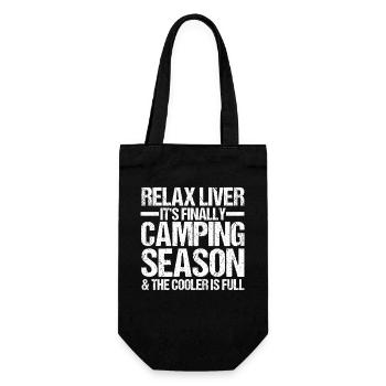 Camping Bonfire Camp Life Forest Camper - Geschenkbeutel für Flaschen - Schwarz - Vorne