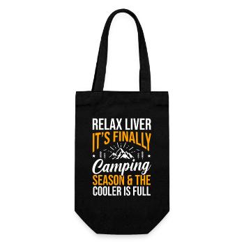 Camping Bonfire Camp Life Forest Camper - Geschenkbeutel für Flaschen - Schwarz - Vorne