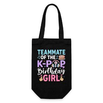 Teammate Of The K-Pop Birthday Girl - Gift Bag for Bottles - black - Front
