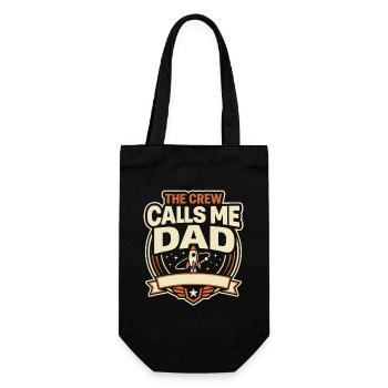 Space Dad Galaxy Dad Best Dad In The Galaxy - Geschenkbeutel für Flaschen - Schwarz - Vorne