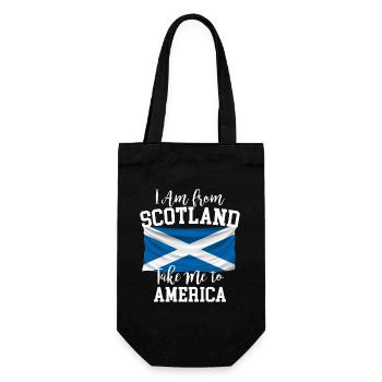 I am from scotland take me to America - Geschenkbeutel für Flaschen - Schwarz - Vorne