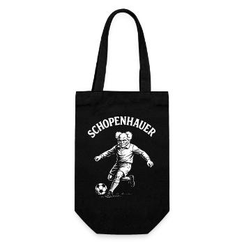 Schopenhauer playing football T-Shirt - Gift Bag for Bottles - black - Front