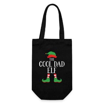 Cooler Papa Elf Weihnachtsgrafik - Geschenkbeutel für Flaschen - Schwarz - Vorne