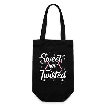 Sweet but Twisted Christmas - Gift Bag for Bottles - black - Front