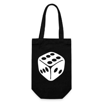Glyphe monochrome des dés - Sac à bouteille - noir - Devant