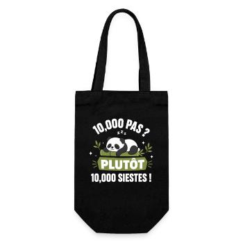 Panda Endormi Plutôt Siestes - Sac à bouteille - noir - Devant