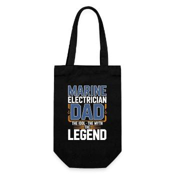 Marine Electrician Dad The Idol Marine Engineer - Geschenkbeutel für Flaschen - Schwarz - Vorne
