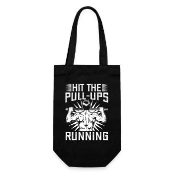 Gym Junkies Hit The Pull-Ups Running Calisthenics - Gift Bag for Bottles - black - Front