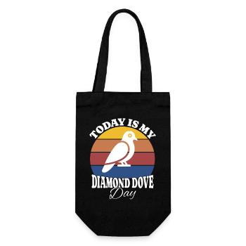 Diamanttaube Diamond Dove - Geschenkbeutel für Flaschen - Schwarz - Vorne