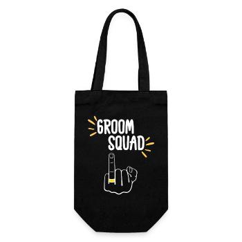 Sassy Groom Squad Matching - Gift Bag for Bottles - black - Front