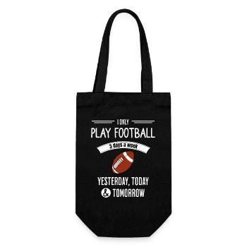 Tägliches Football-Leidenschaftszitat - Geschenkbeutel für Flaschen - Schwarz - Vorne