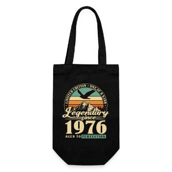Gift, né en 1976, 50e anniversaire, 50 ans - Sac à bouteille - noir - Devant