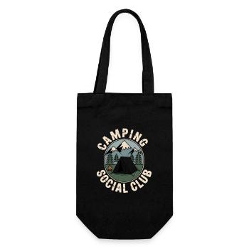 Camping Social Club – Adventure & Nature - Gift Bag for Bottles - black - Front