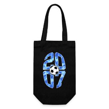 19 YEARS BORN 2007 FOOTBALL 19TH BIRTHDAY - Gift Bag for Bottles - black - Front
