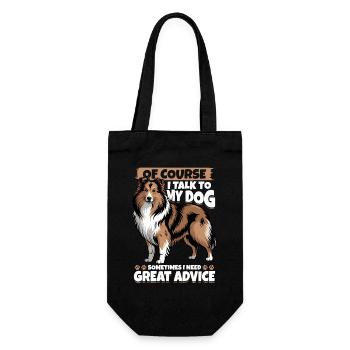 Shetland Sheepdog Sheltie Dog Breed - Geschenkbeutel für Flaschen - Schwarz - Vorne