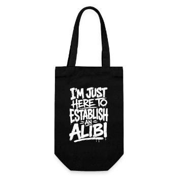 Alibi Graffiti Statement - Geschenkbeutel für Flaschen - Schwarz - Vorne