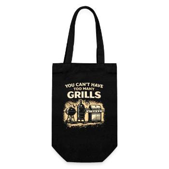 Zu Viele Grills Grillparty Design - Geschenkbeutel für Flaschen - Schwarz - Vorne