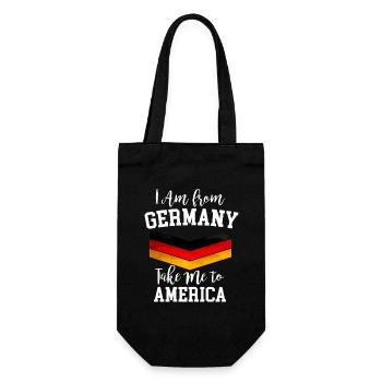 I am from germany take me to America - Gift Bag for Bottles - black - Front