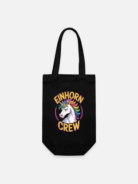  Einhorn Crew Regenbogen Einhorn Für Coole Unicorn - Geschenkbeutel für Flaschen - Schwarz