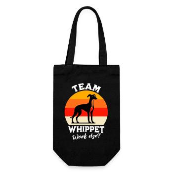 Team Windhund - Geschenkbeutel für Flaschen - Schwarz - Vorne