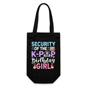 Security Of The K-Pop Birthday Girl - Gift Bag for Bottles - black - Front