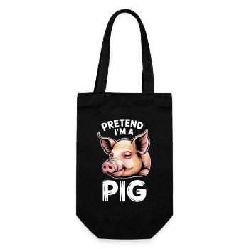 Pig Sayings Pig Funny Pigs Gift - Gift Bag for Bottles - black - Front