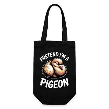 Dove Sayings Birds Funny Doves Gift - Gift Bag for Bottles - black - Front