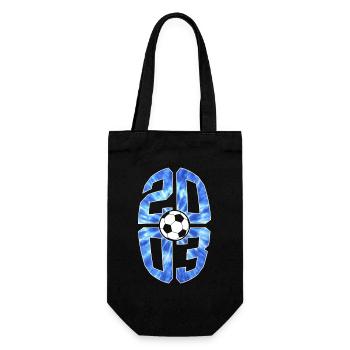 23 YEARS BORN 2003 FOOTBALL 23RD BIRTHDAY - Gift Bag for Bottles - black - Front