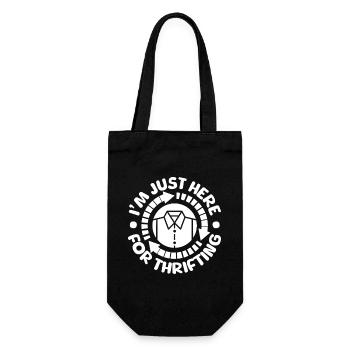 Thrift Shop Just Here For Thrifting Love Thrifting - Gift Bag for Bottles - black - Front