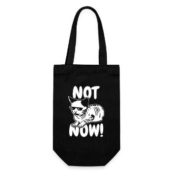 Cat Owner Funny Saying - Gift Bag for Bottles - black - Front
