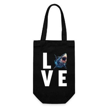 Sharks Shark - Gift Bag for Bottles - black - Front