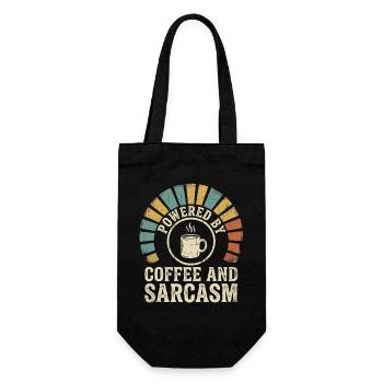 Coffee and Sarcasm Kaffee - Gift Bag for Bottles - black - Front