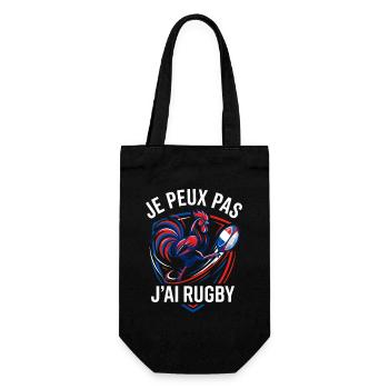 Je peux pas j ai rugby coq francais - Sac à bouteille - noir - Devant